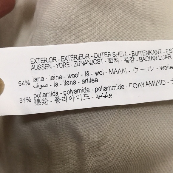 NWT! Zara medium textured wool blend high collar jacket with waist belt. - Picture 11 of 13